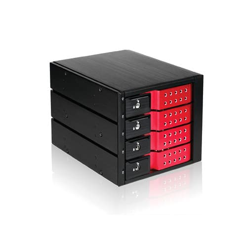 iStarUSA BPN-DE340SS SAS/SATA 6.0 Gb/s Tray-Less Hot-Swap Cage (Red)