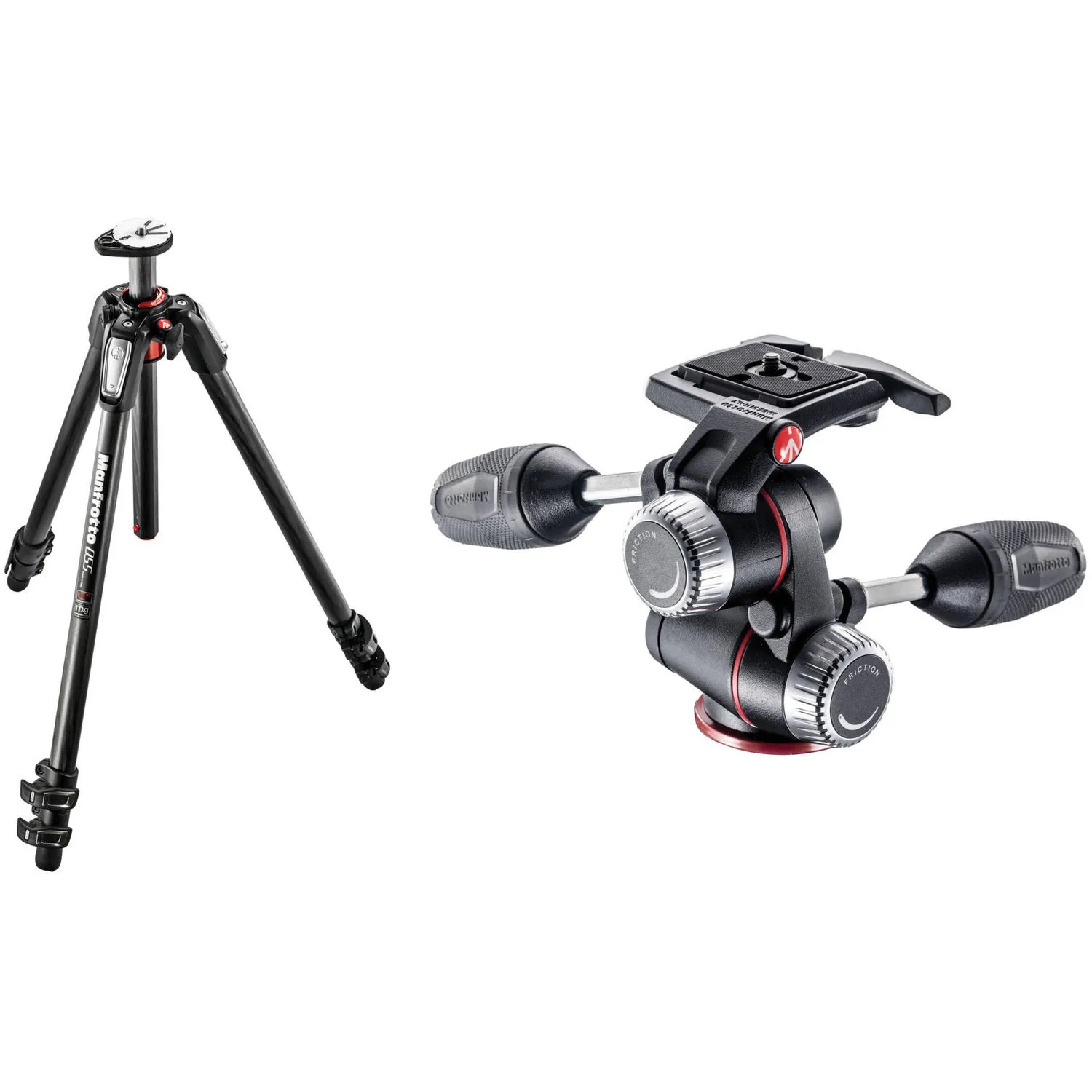 Manfrotto MT055CXPRO3 Carbon Fiber Tripod with MHXPRO-3W 3-Way Pan/Tilt Head Kit