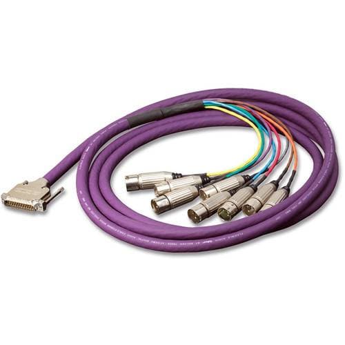 Switchcraft StudioPatch Series DB25 to 4 XLR Female &amp; 4 XLR Male Breakout Cable for Analog or AES/EBU Digital Audio (Yamaha Pinout, 2')
