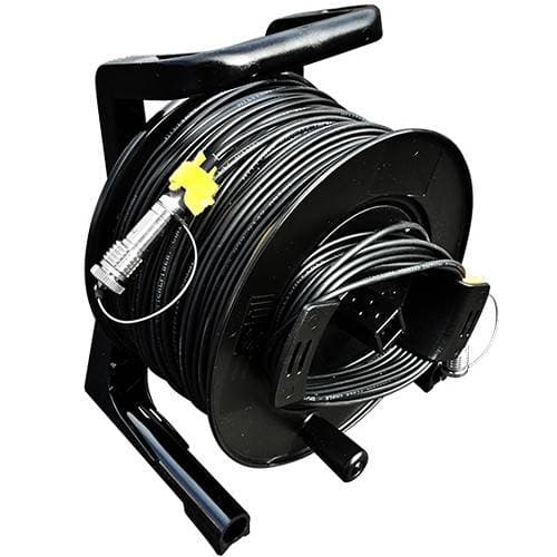 Tactical Fiber Systems DuraTAC Armored Cable &amp; Reel with Magnum Connectors (2-Fibers, Single Mode, 750 ft)