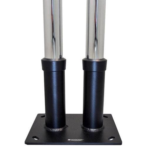 Premier Mounts Dual Pole Anchor Base for 2" Diameter Poles (Load Up to 200 lb)