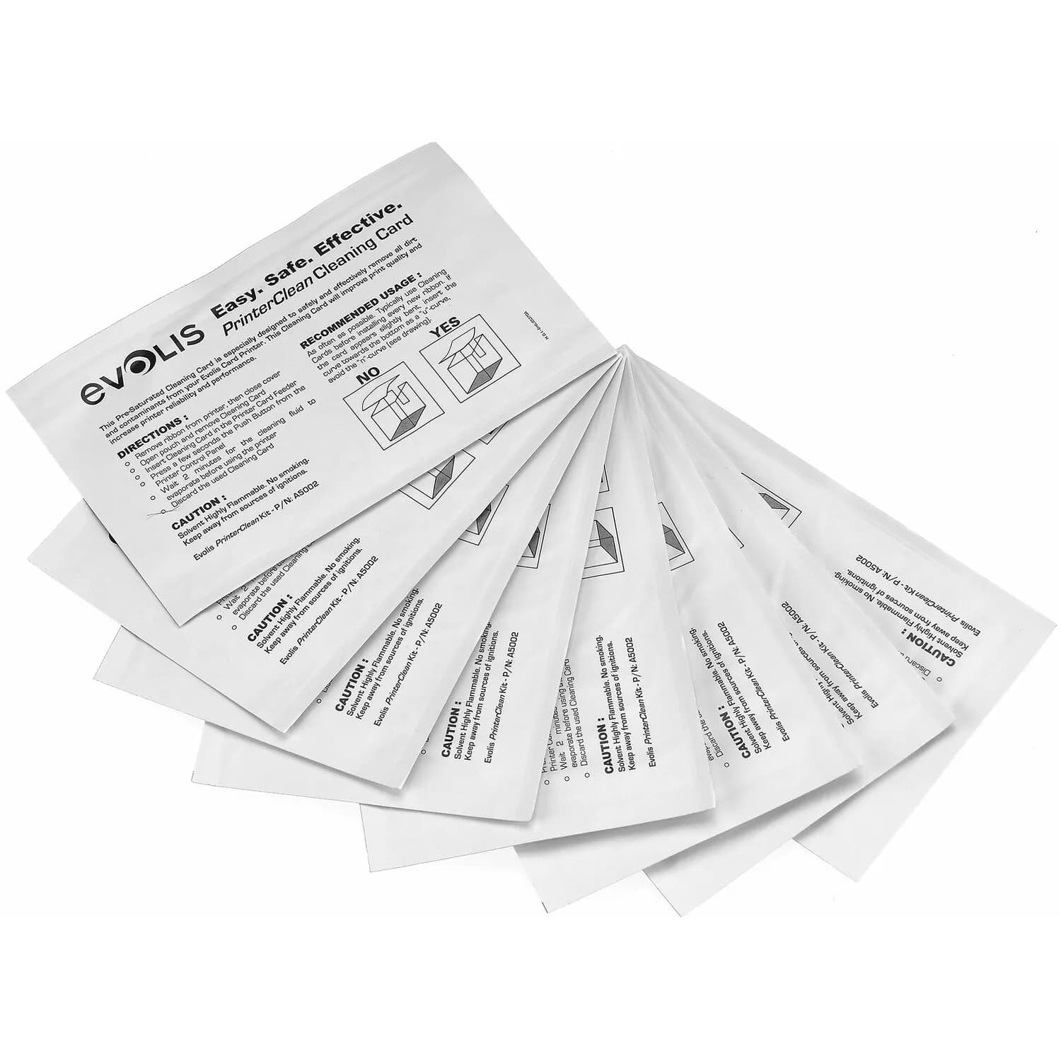 Evolis PrinterClean Cleaning Kit for Card Transport Rollers (Pack of 50)