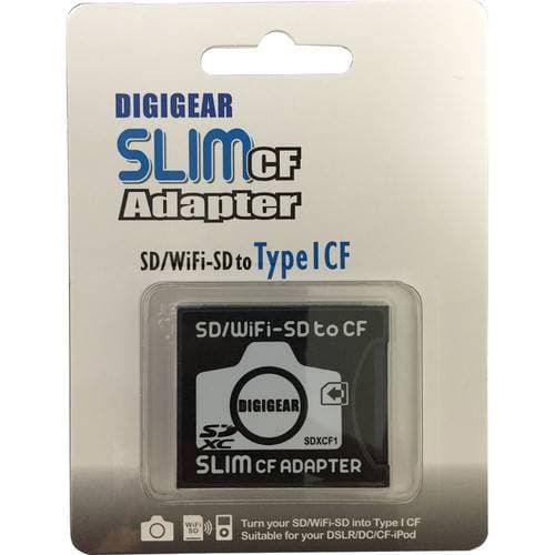 DigiGear Slim SD/Wi-Fi SD to CompactFlash Type 1 Memory Card Adapter