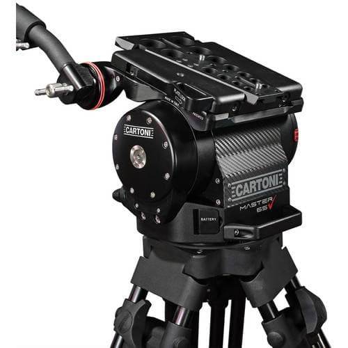 Cartoni Master 65 Head with Dovetail Plate and Two Telescopic Pan Handles