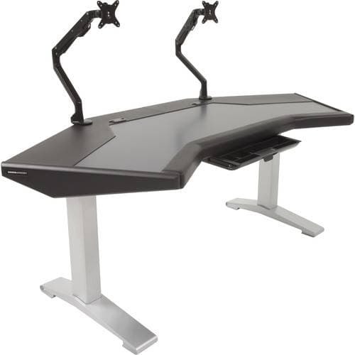 Argosy Halo.G Standard Workstation with Accessory Tray, and Two Monitor Arms