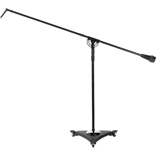 AtlasIED Studio Boom Microphone Stand with Air Suspension and Casters (Up to 73", Ebony)