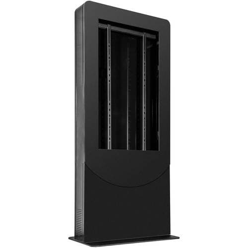 Peerless-AV Floorstanding Back-to-Back Portrait Kiosk for Two 55" Displays up to 1.81" Deep (Black)