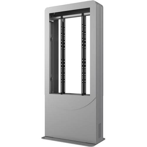 Peerless-AV Floorstanding Portrait Back-to-Back Kiosk for Two 65" Displays up to 3" Deep (Silver)