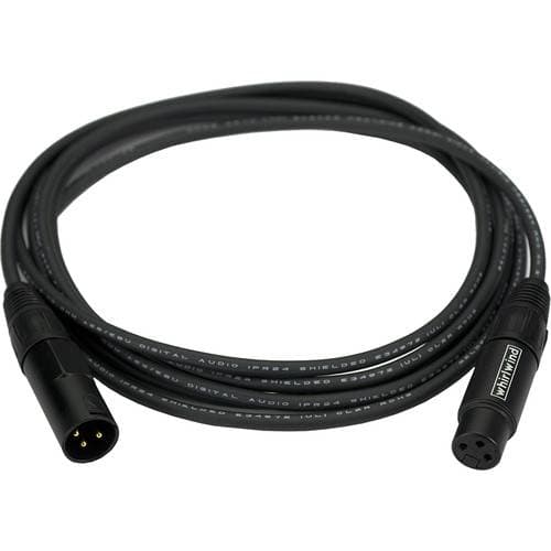 Whirlwind W1800F XLR Female to XLR Male AES/EBU Cable with Gold Contacts (100', Black)