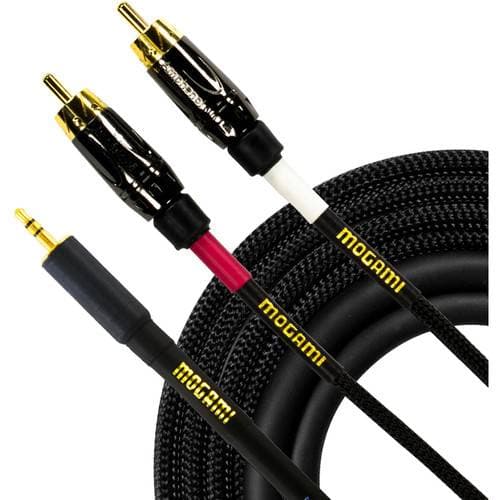 Mogami Gold 3.5mm TRS to Dual RCA Accessory Cable (15')