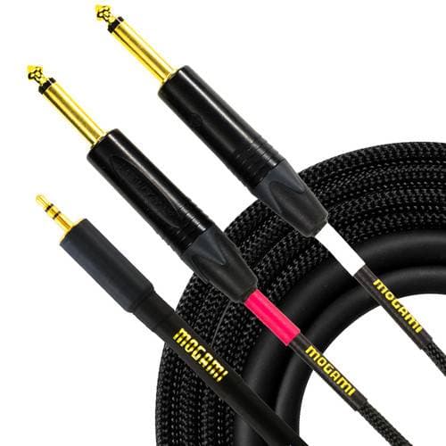 Mogami Gold 3.5mm TRS to Dual 1/4" TS Accessory Cable (20')
