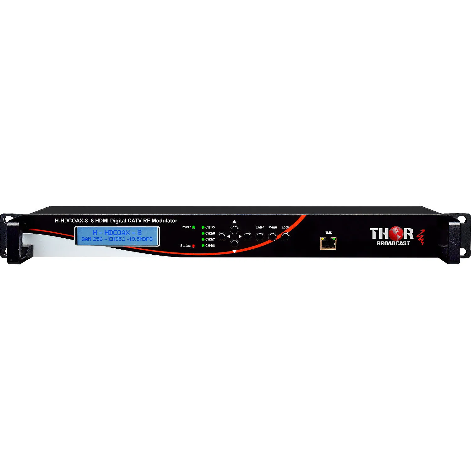 Thor HDCOAX-8 8-Channel HDMI to QAM Modulator with CC and Ultralow Latency