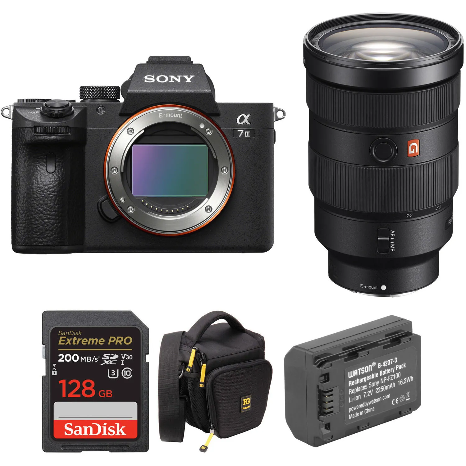 Sony a7 III Mirrorless Camera with 24-70mm f/2.8 Lens and Accessories Kit