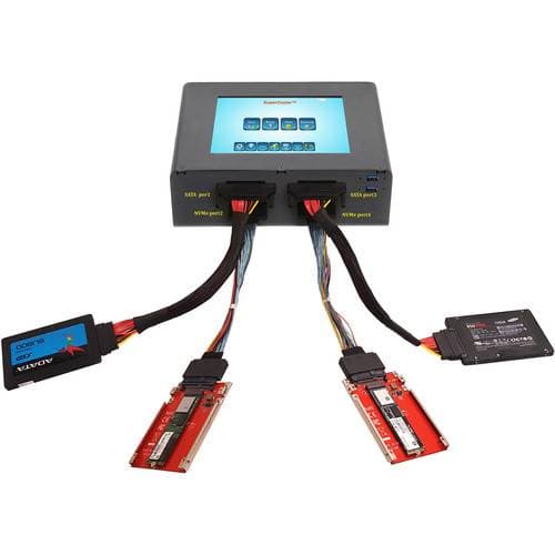 MediaClone SuperCopier IT Portable Drive Duplicator with 2 x NVMe &amp; 2 x SATA Ports