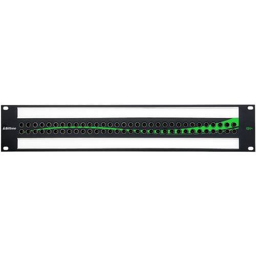 Bittree 2 x 32 64-Point 12 GHz 8K/4K Mini-WECO Midsize Video Patchbay (2 RU)