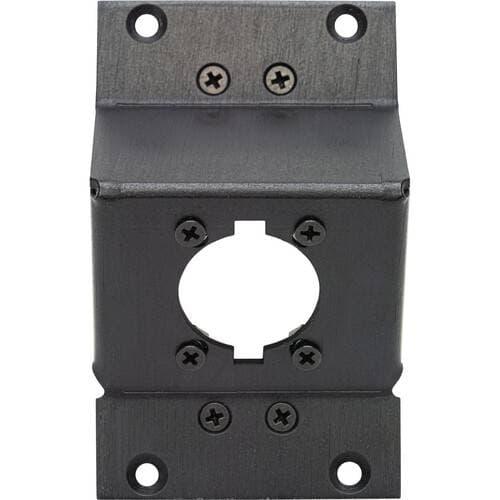 Camplex Punched Angled Aluminum Panel for Neutrik opticalCON and All D-Series Connectors (2 RU, Black)