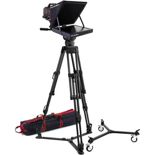 Acebil 19" Studio Prompter 1000cd/m² Monitor and CH8 Head and Tripod Legs with Dolly Kit