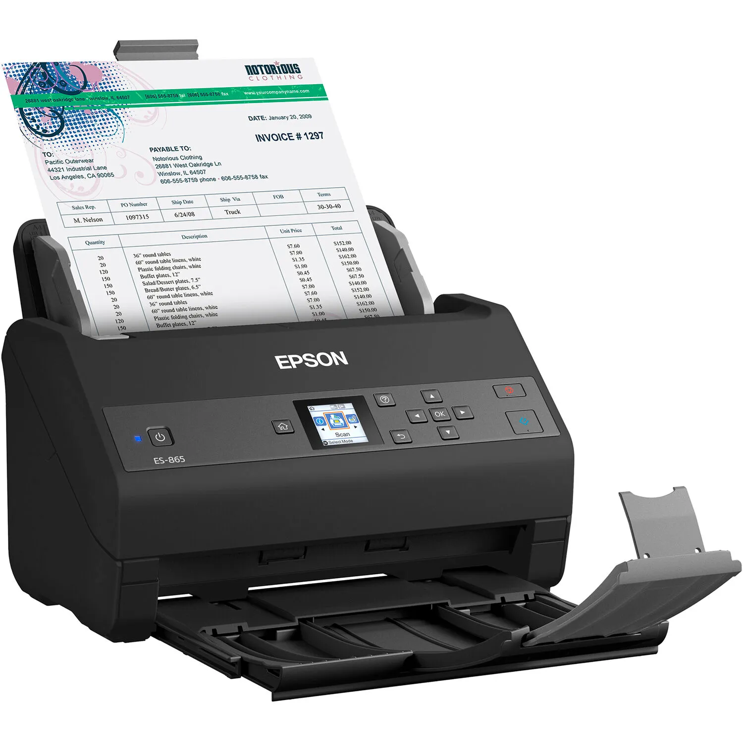 Epson WorkForce ES-865 Color Duplex Document Scanner