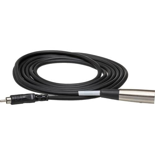 Hosa Technology RCA Male to 3-Pin XLR Male Audio Cable (Metal) - 10'
