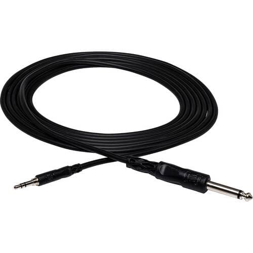 Hosa Technology Stereo Mini Male to 1/4" Mono Male Cable - 3'