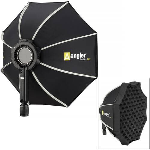 Angler FastBox 24" Octagonal Softbox Kit with Fabric Grid &amp; Godox V1 Adapter
