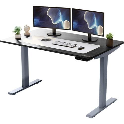 Uncaged Ergonomics Rise Up Electric Adjustable Height Standing Desk (60 x 30", Gray MDF)