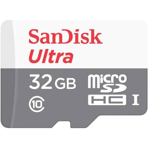 SANDISK 32GB Ultra UHS-I microSDHC Memory Card with SD Adapter