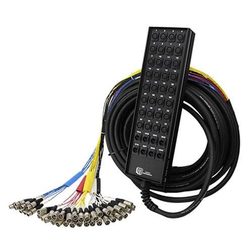 Pro Co Sound RoadMaster Snake 40 Channel Stagebox to Fanout (32x Send + 8x XLR Male Return) - 50'