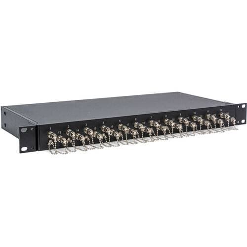 Camplex ST-to-ST Single Mode Simplex Fiber Optic Feedthru Rackmount Cabinet (1 RU, 24-Port )