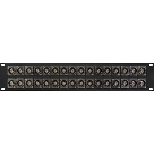 My Custom Shop 32-Port 75-Ohm Recessed Neutrik BNC Feed-Thru Patch Panel (2 RU)