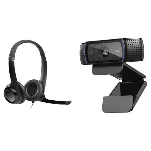 Logitech C920s HD Pro Webcam with USB Headset H390 Kit