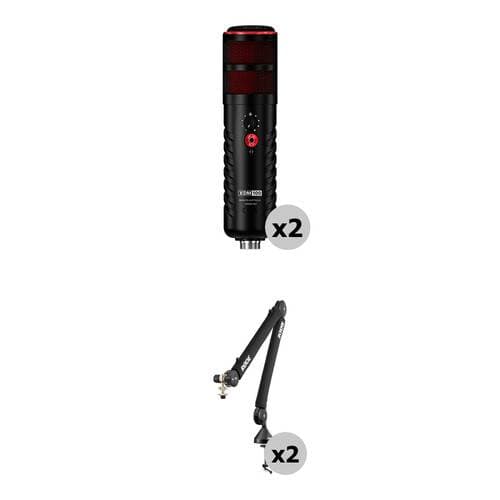 RODE X XDM-100 2-Person Dynamic USB-C Microphone Podcasting Kit with Broadcast Arms
