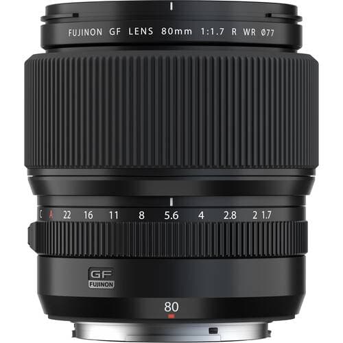 FUJIFILM GF 80mm f/1.7R WR Lens with 77mm Filter Kit