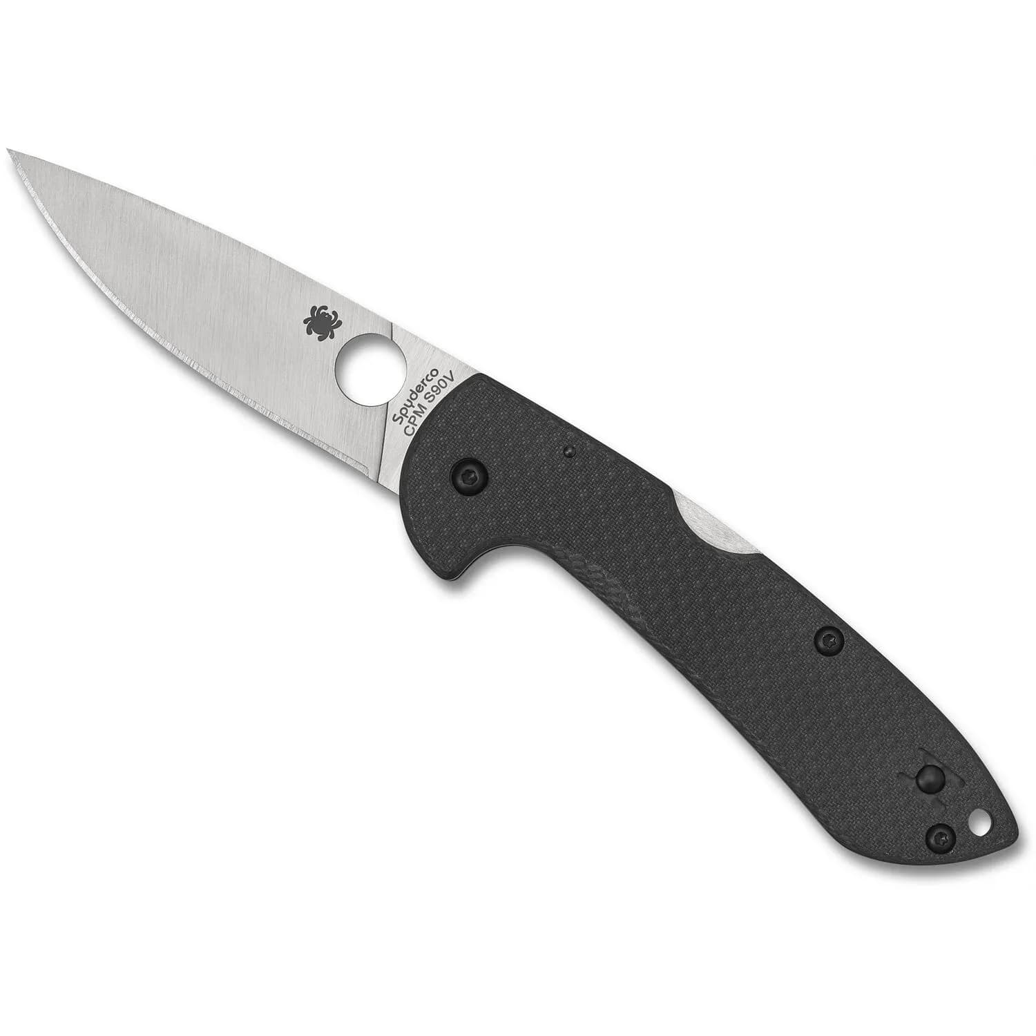 Spyderco Siren Folding Knife (Sprint Run, Satin Blade, Black Handle)