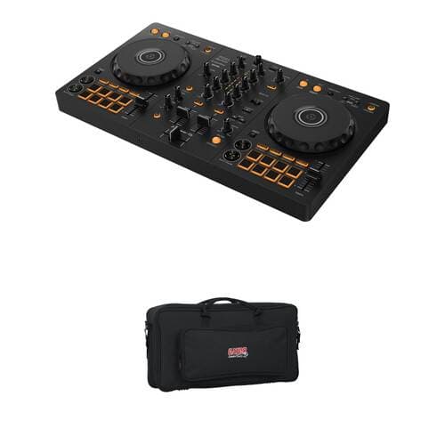 Pioneer DJ DDJ-FLX4 Portable 2-Channel rekordbox DJ and Serato Controller Kit with Gig Bag