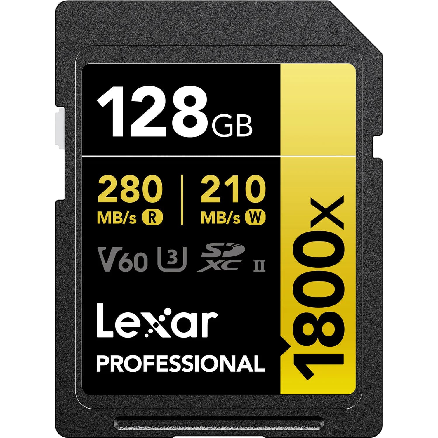 Lexar 128GB Professional 1800x UHS-II SDXC Memory Card (GOLD Series, 3-Pack)