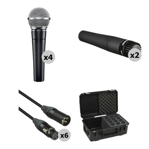 Shure SM58 and SM57 Microphone Band Kit with Cables and Case