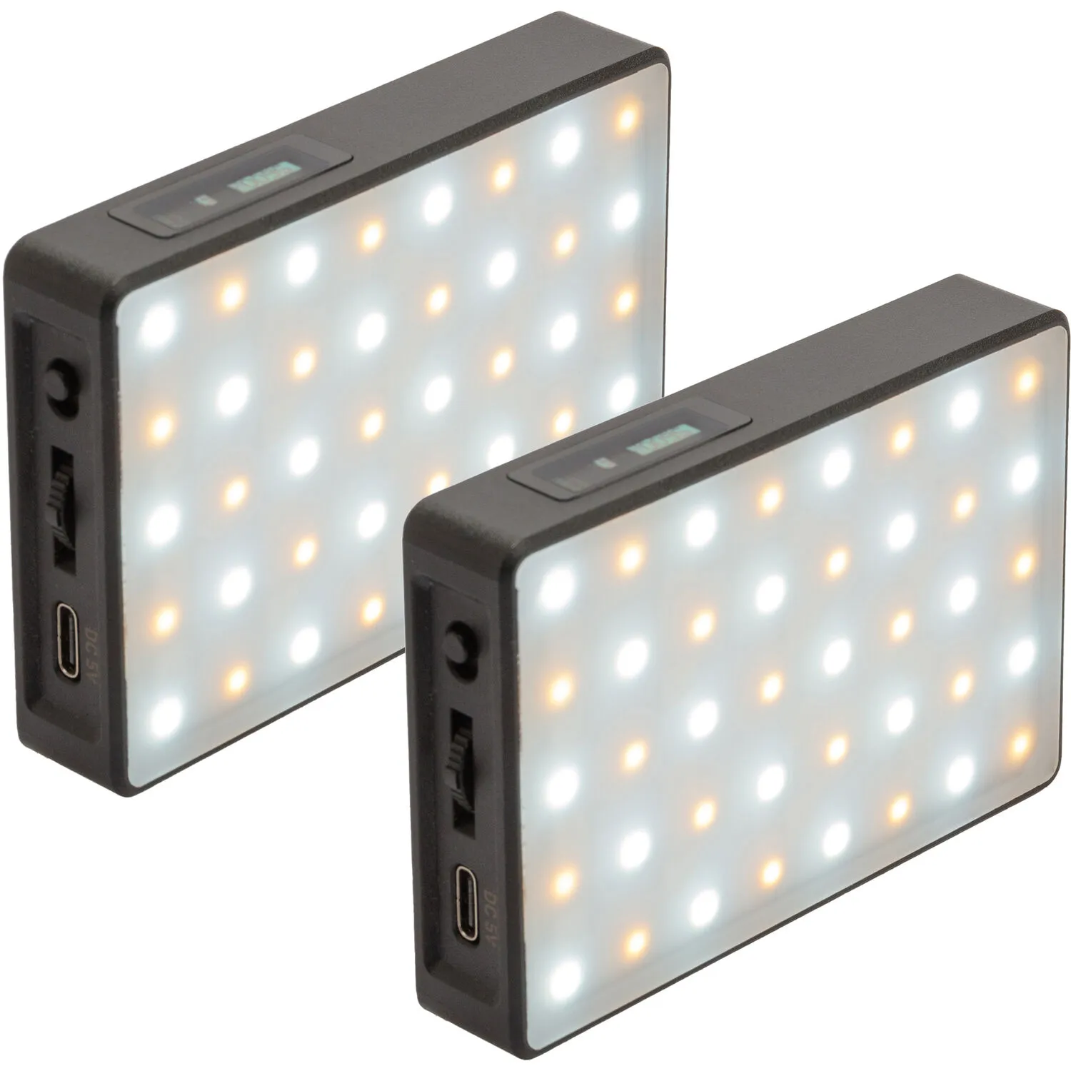 Genaray RGB-CP425 Compact On-Camera RGB LED Light Panel (2-Light Kit)