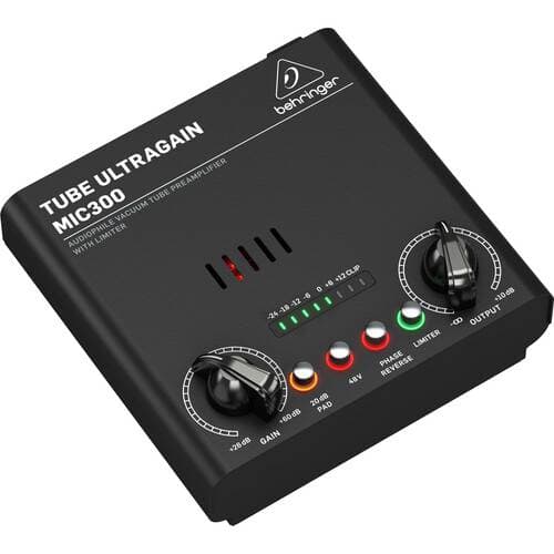Behringer ULTRAGAIN MIC300 Desktop Vacuum Tube Preamplifier with Limiter