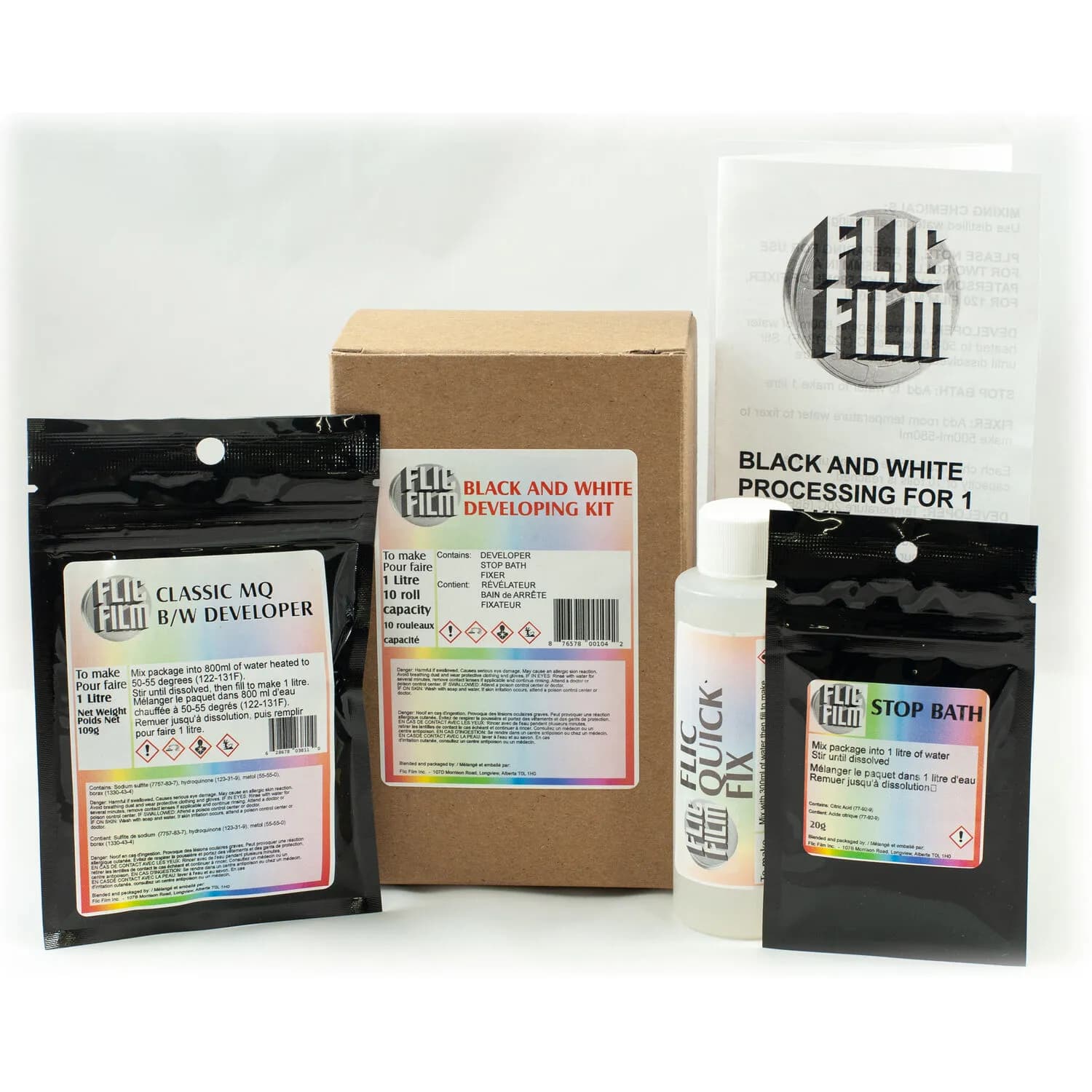 Flic Film Black and White Developing Kit