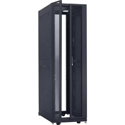 Lowell Manufacturing Data Rack with Doors (45 RU, 36" Deep, Black)