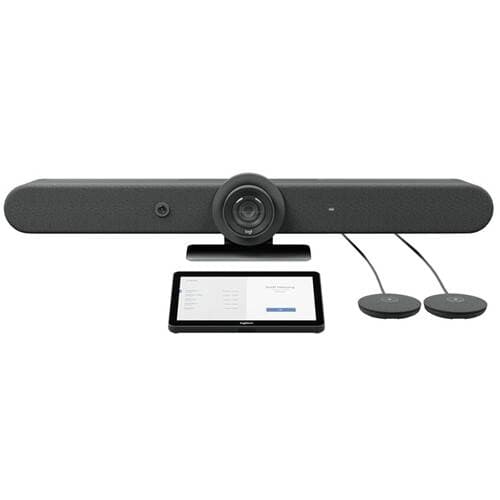 Logitech Rally Bar + Tap + 2 Mic Pod Bundle for Medium Conference Rooms (TAA Compliant)