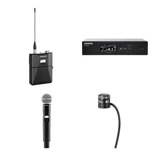 Shure QLXD2 Digital Wireless Handheld and Lavalier Microphone System Kit (H50: 534 to 598 MHz)