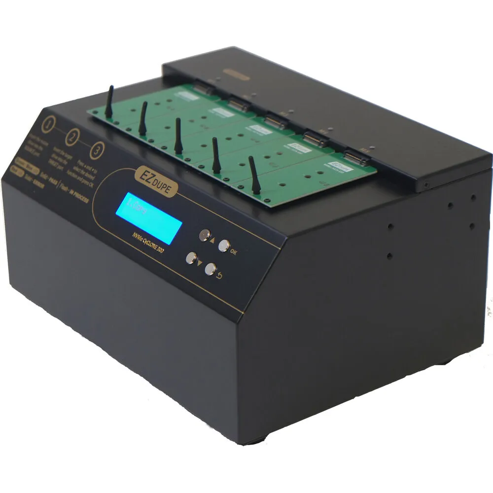 EZ Dupe 4-Copy PCIe/M.2 NVMe and M.2 SATA Duplicator - 300MB/s