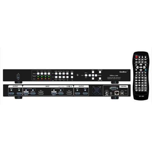 GeoBox 4-Channel 4K In/Out Video Wall Controller with 2 x 4 Matrix Switch