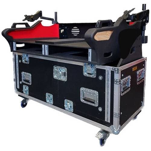 ProX Flip-Ready Detachable Hydraulic Lift Console Case with Rackspace for Digico SD12 (Silver on Black)