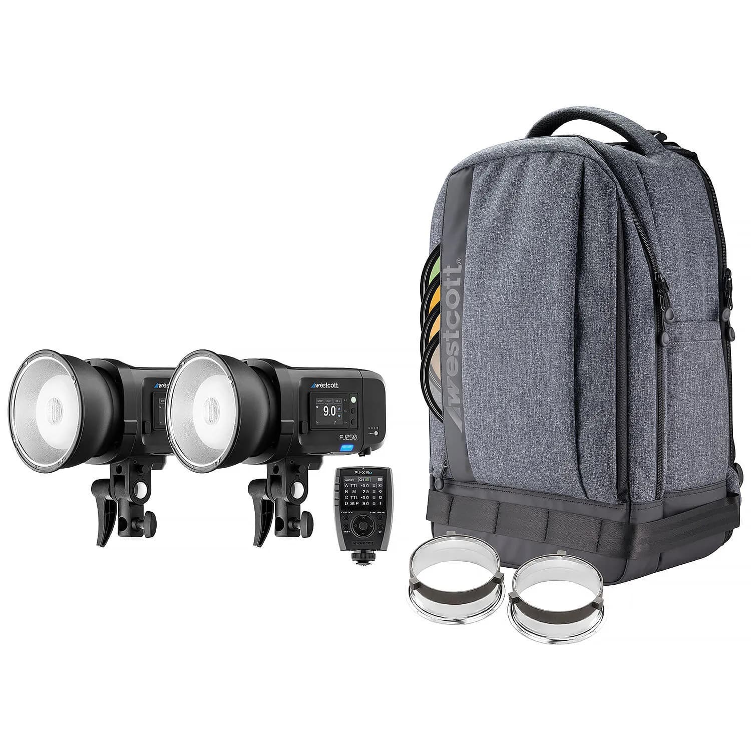 Westcott FJ400 II 400Ws Touchscreen Strobe with FJ-X3 M Multi-Brand Trigger (1-Light Backpack Kit)