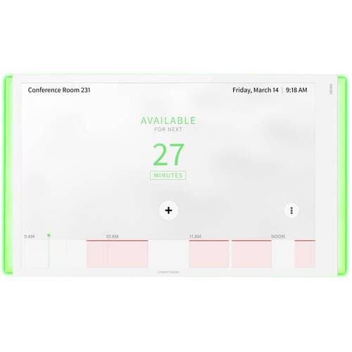 Crestron TSS-1070-W-S-LB 10" Touchscreen Room Scheduling Monitor with Light Bar Kit (White)