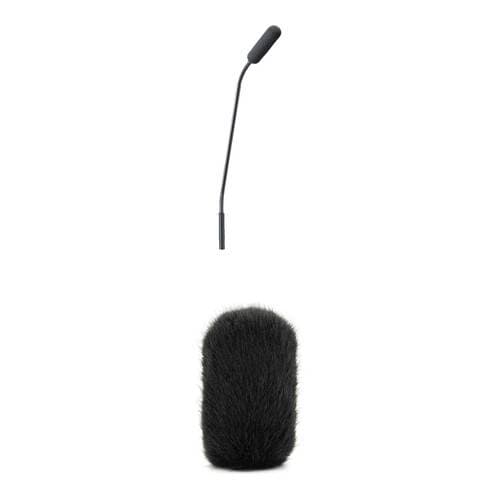DPA Microphones 4098 CORE Supercardioid Microphone with 11" Top &amp; Bottom Gooseneck &amp; Bubblebee Fur Windkiller Kit (Black)