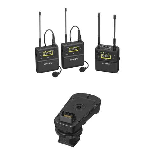 Sony UWP-D27 2-Person Camera-Mount Wireless Lavalier Microphone Kit with MI Shoe Adapter (UC25: 536 to 608 MHz)